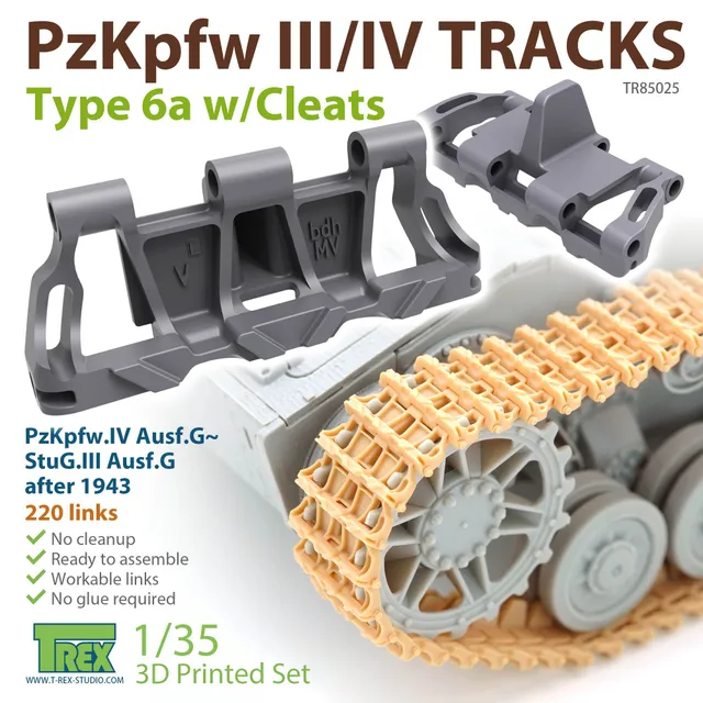 T-Rex Studio TR85025 pásy PzKpfw III/IV Type 6a 1/35