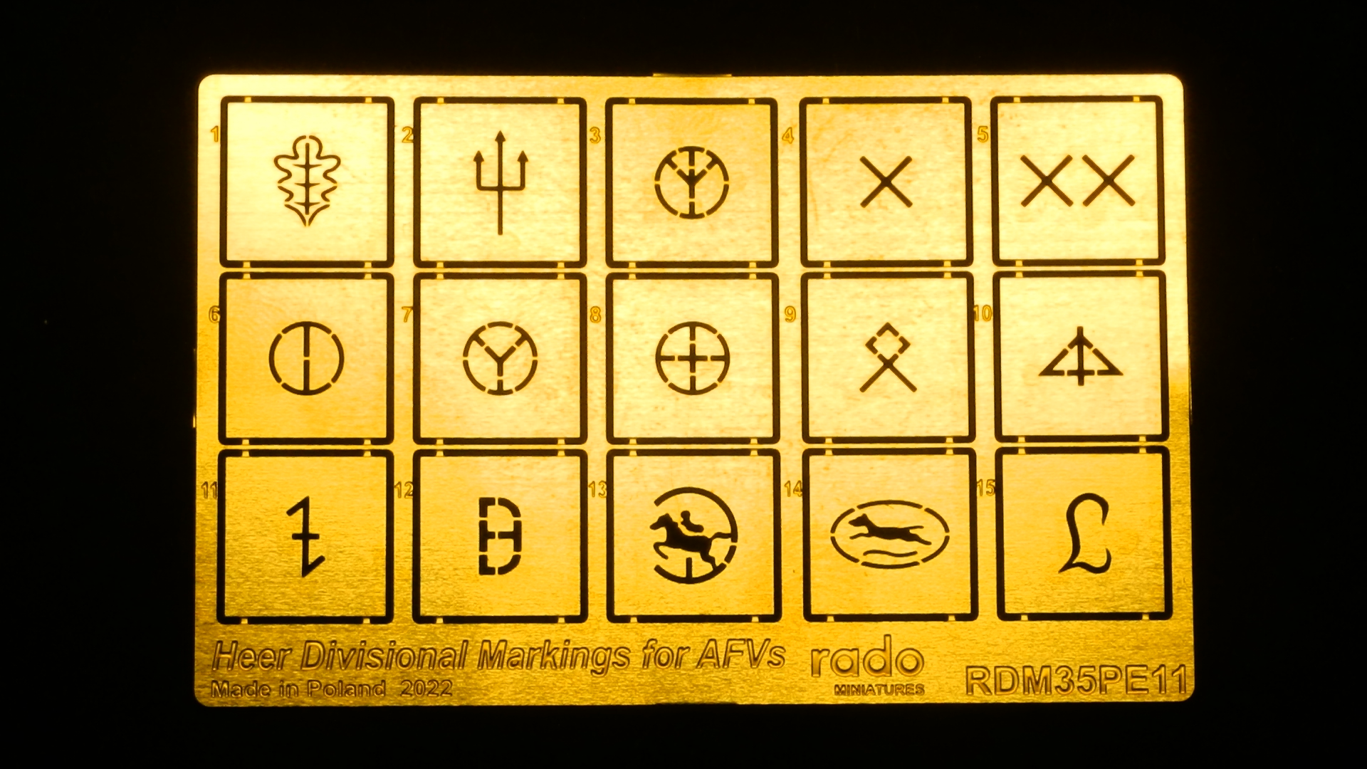 Rado Miniatures RDM35PE11 lept 1/35 šablony Heer