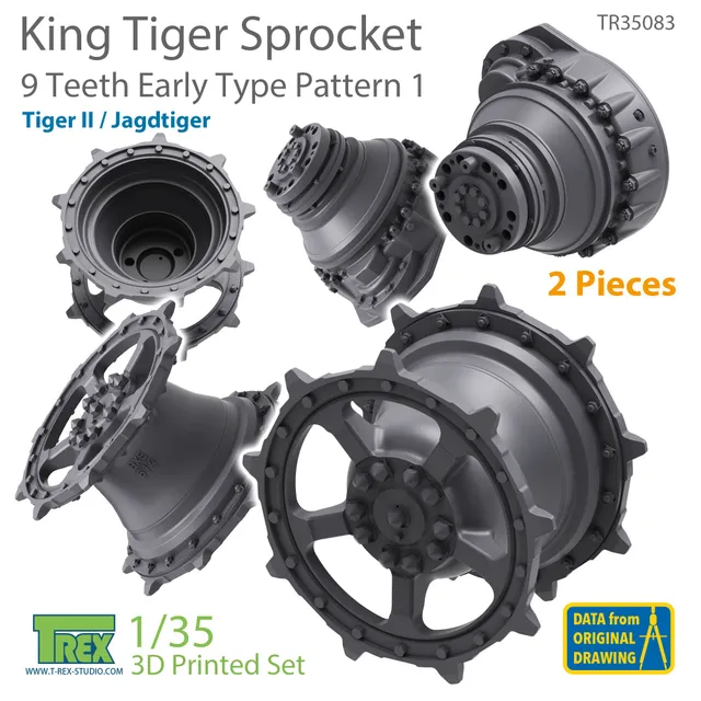 T-Rex Studio TR35083 hnací kola 1/35 King Tiger