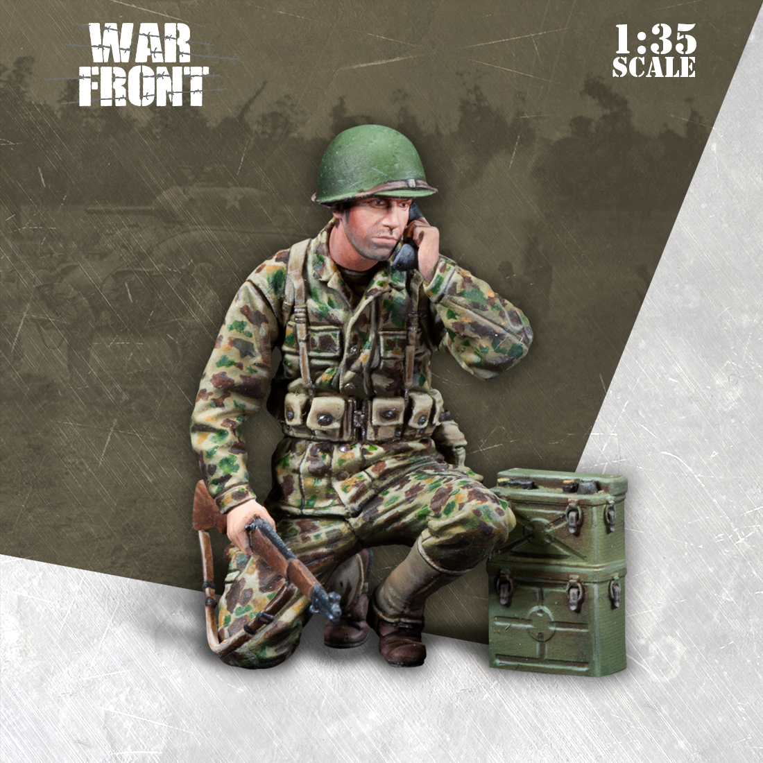Scale75 Warfront Radio Operator US Armored Infantry figurka 1/35 resin