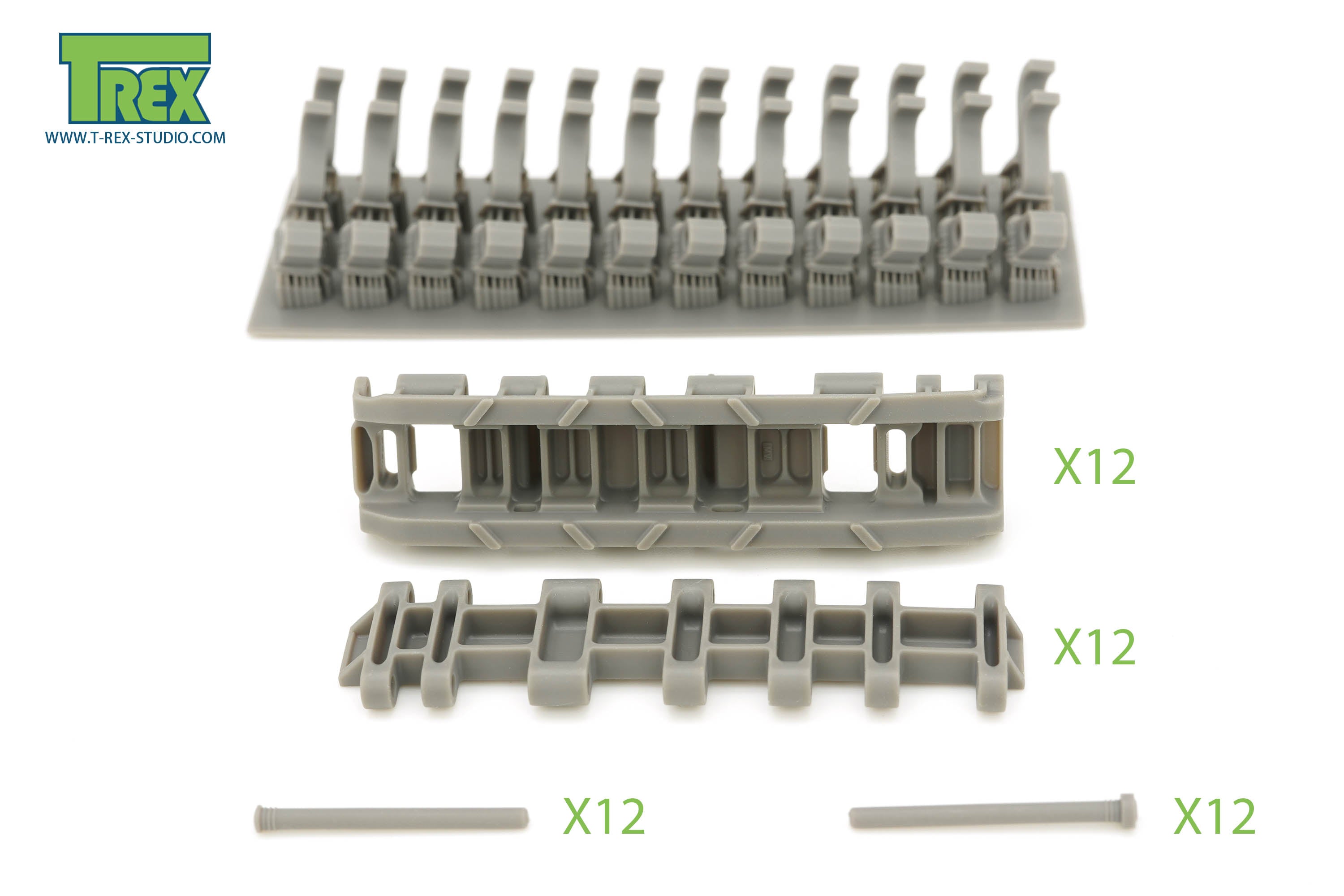 T-Rex Studio TR16052-2 držáky pásů King Tiger 1/16 s články