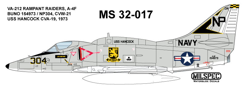 CAM Decals MILSPEC MS 32-017 obtisky 1/32 A-4F
