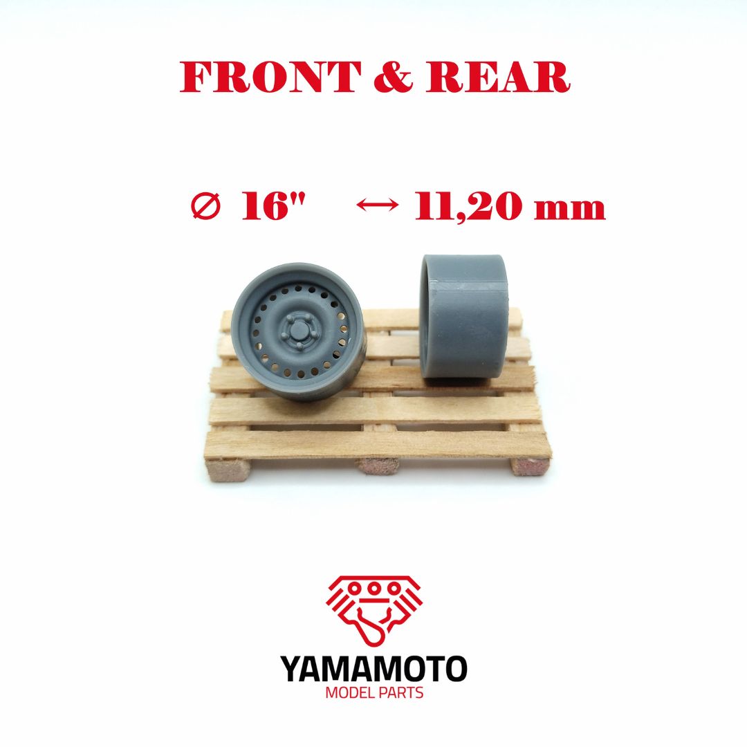 Yamamoto Wide Steelies 16" kola na model 3D tisk