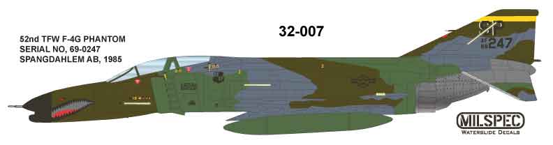 CAM Decals Milspec MS 32-007 obtisky 1/32 Spangdahlem