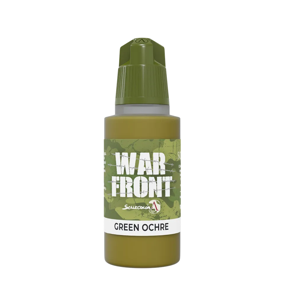 Scale75 Warfront Green Ochre akrylová barva 17 ml matná