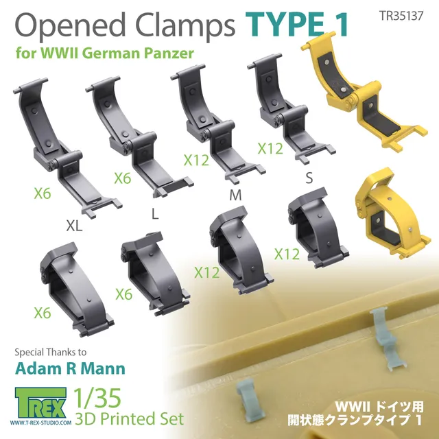 T-Rex Studio TR35137 Opened Clamps spony 1/35