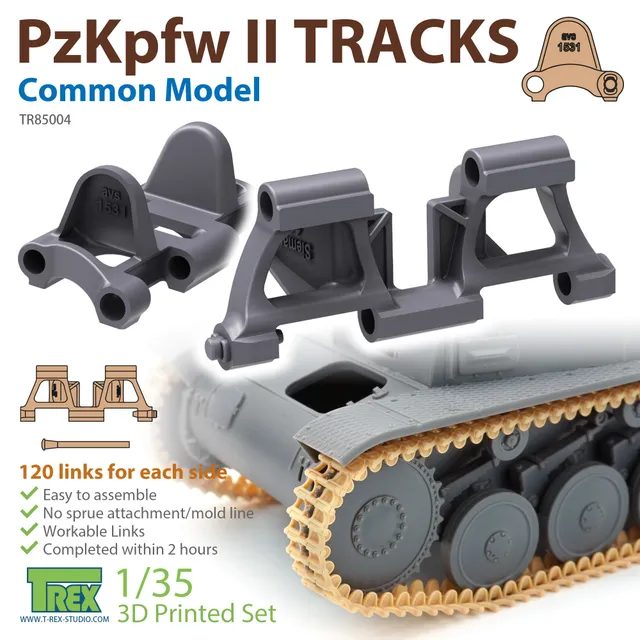 T-Rex Studio TR85004 pásy PzKpfw II 1/35 Common resin