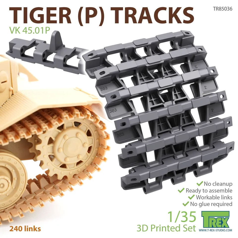 T-Rex Studio 85036 pásy Tiger P 1/35 set pro VK 45.01 P