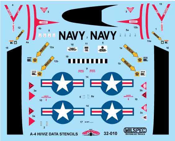 CAM Decals MILSPEC MS 32-010 obtisky 1/32 Skyhawk