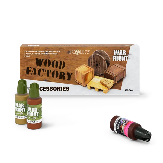 Scale75 Warfront Wood Factory sada barev 8ks na dřevo