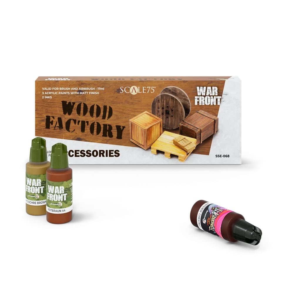 Scale75 Warfront Wood Factory sada barev 8ks na dřevo