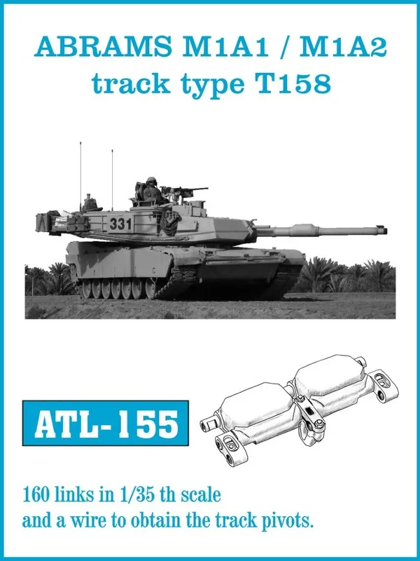 Friulmodel ATL-155 Abrams kovové pásy 1/35 typ T158