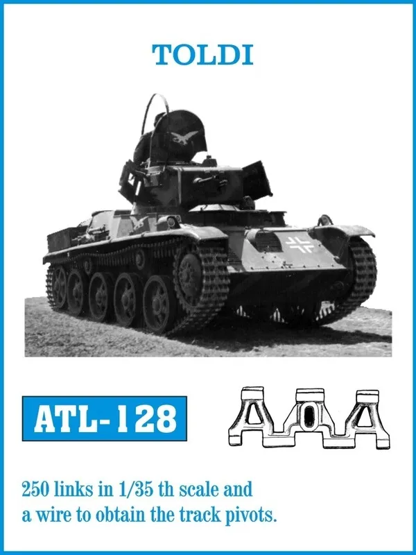 Friulmodel ATL-128 Toldi kovové pásy 1/35, 250 článků