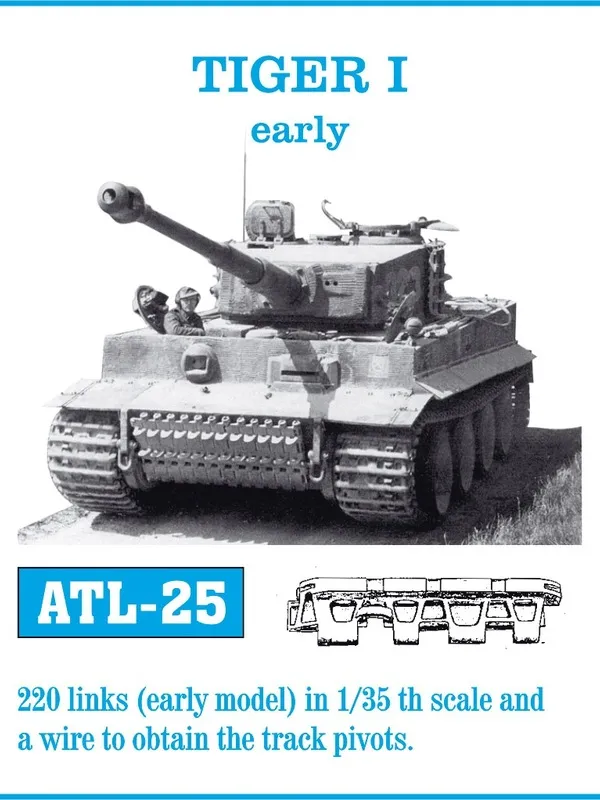 Friulmodel ATL-025 Tiger I early kovové pásy 1/35, 220 článků