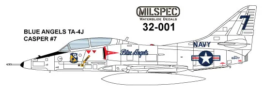 CAM Decals MILSPEC MS 32-001 obtisky 1/32 TA-4J Casper