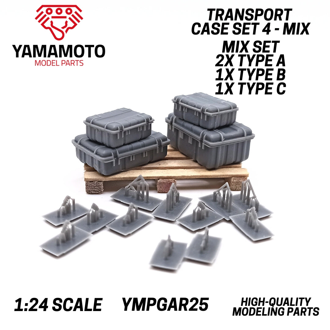Yamamoto Model Parts Transport Case Set 4 bedny mix