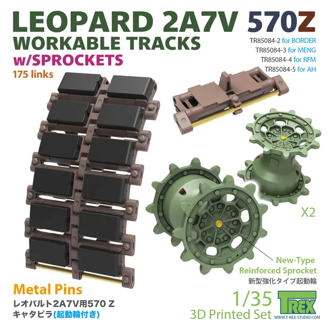 T-Rex Studio TR85084-2 Leopard 2A7V pásy 1/35 pohyblivé