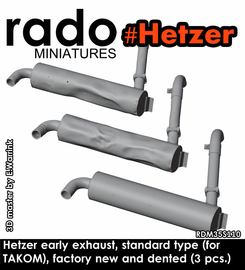 Rado Miniatures 35S110 výfuk 1/35 Hetzer raný