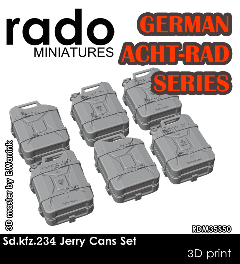 Rado Miniatures RDM35S50 kanystry 1/35 Sd.Kfz.234 6ks