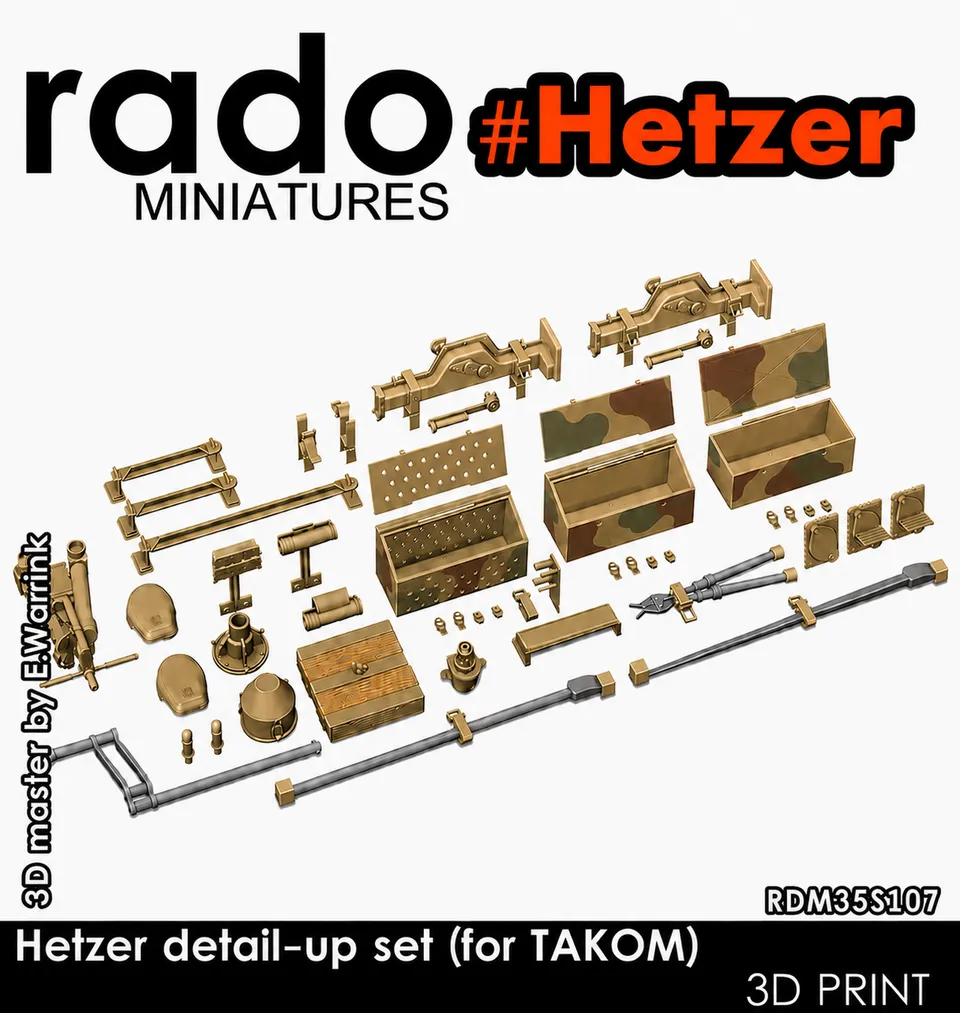 Rado Miniatures 35S107 Hetzer Takom detaily 1/35 sada