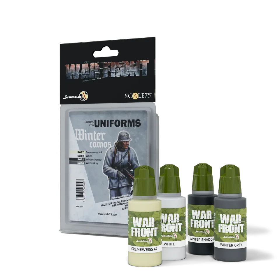 Scale75 Warfront Winter Camo sada barev 4 ks zimní