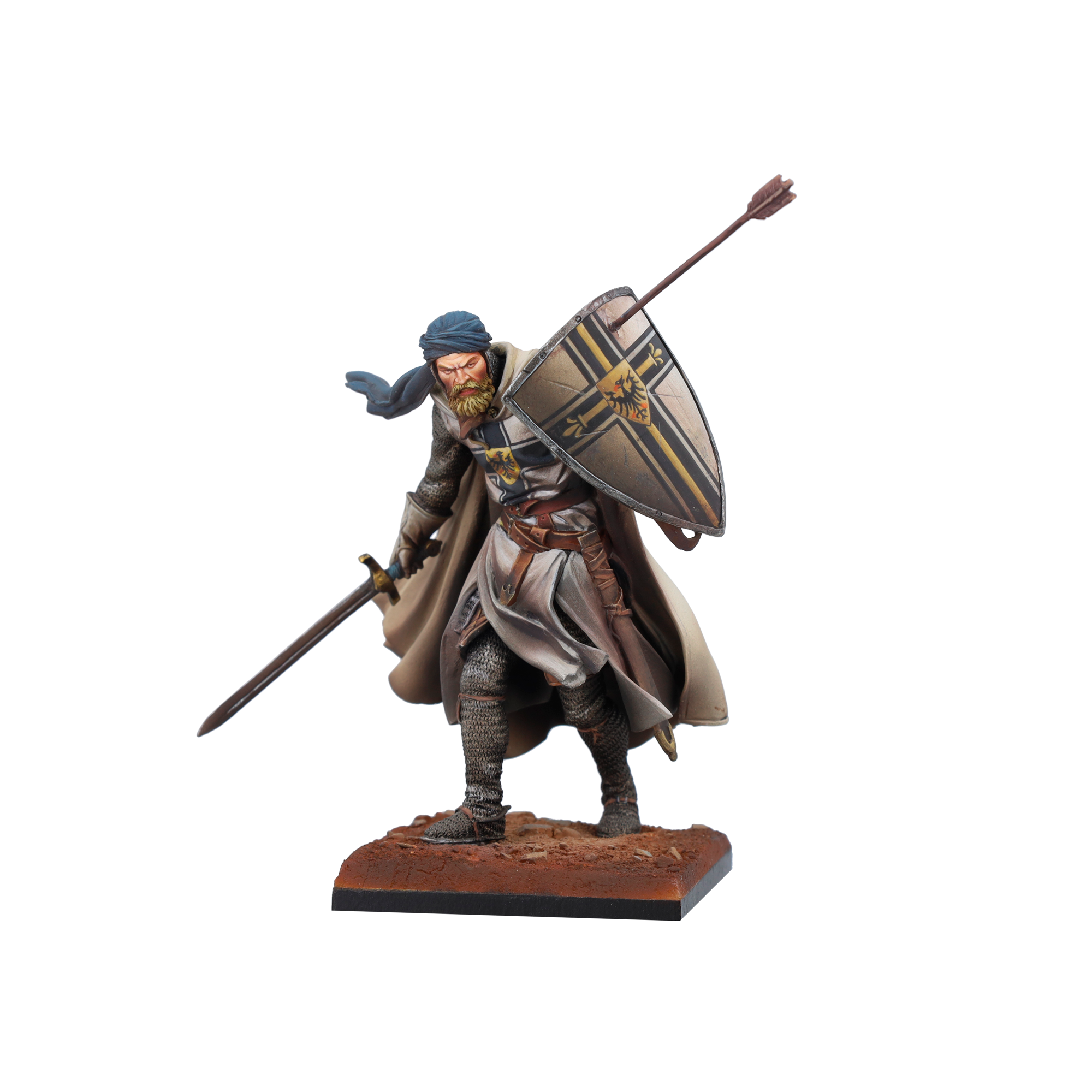 Scale75 Medieval Knight figurka 75 mm bílý kov