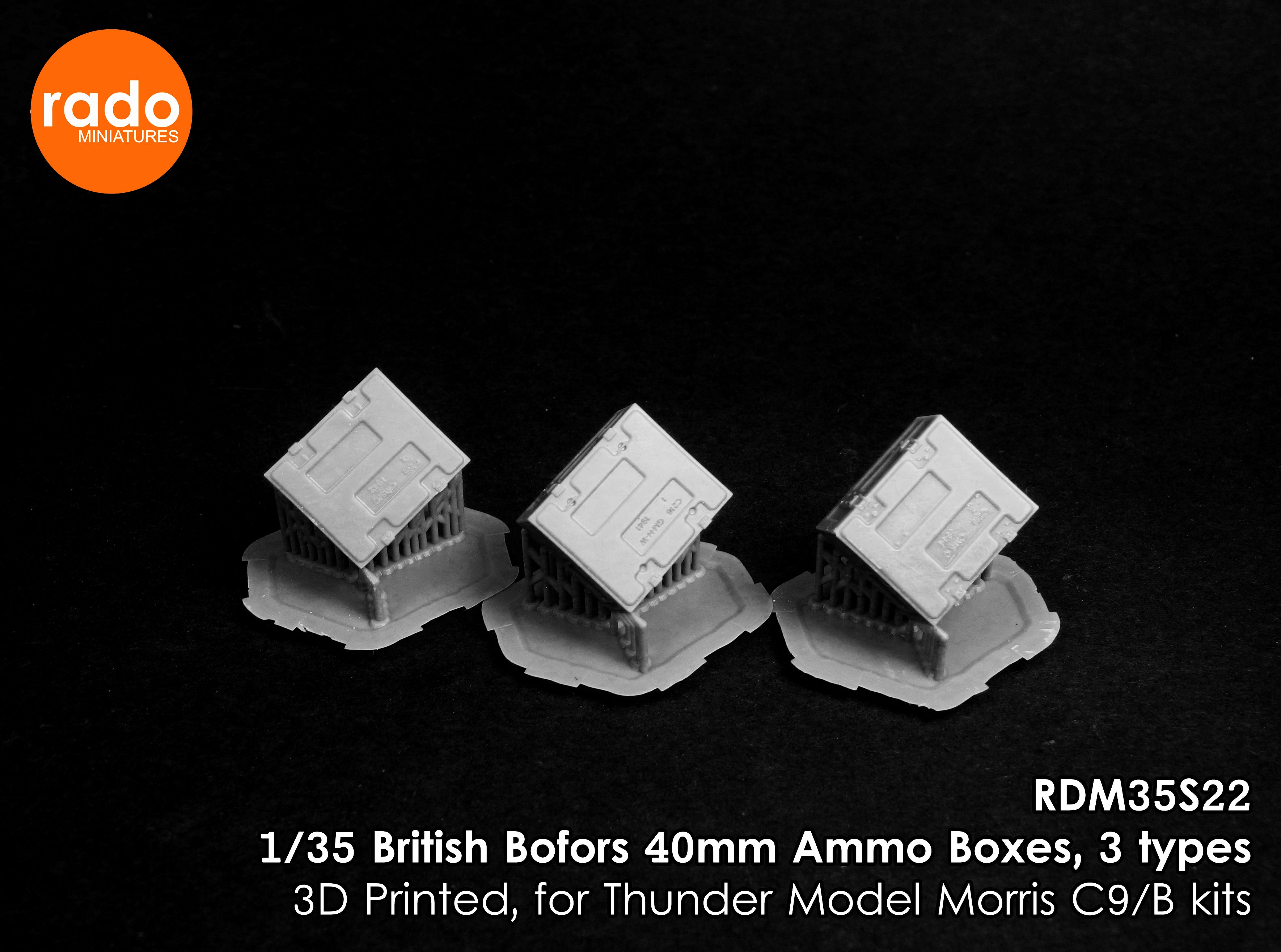 Rado Miniatures RDM35S22 bedny 1/35 na munici Bofors 40 mm