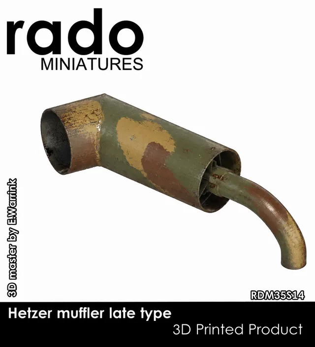 Rado Miniatures RDM35S14 výfuk Hetzer 1/35 pozdní