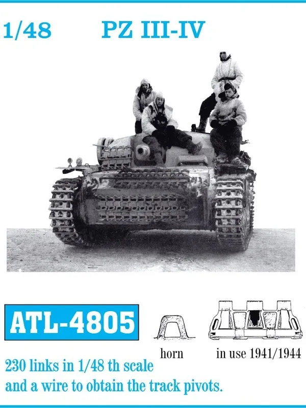 Friulmodel ATL-4805 Pz III-IV kovové pásy 1:48 230 článků