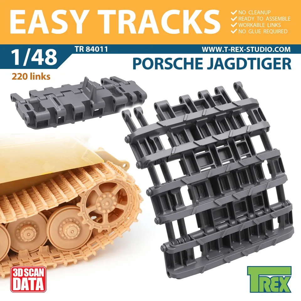 T-Rex Studio TR84011 pásy 1/48 Porsche Jagdtiger