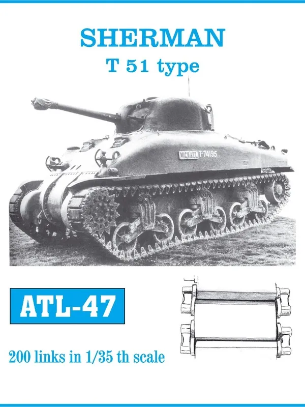 Friulmodel ATL-047 kovové pásy 1/35 Sherman T51