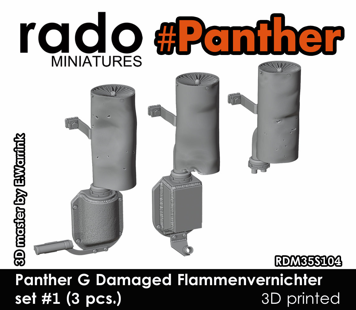 Rado Miniatures 35S104 Panther výfuky 1/35 poškozené