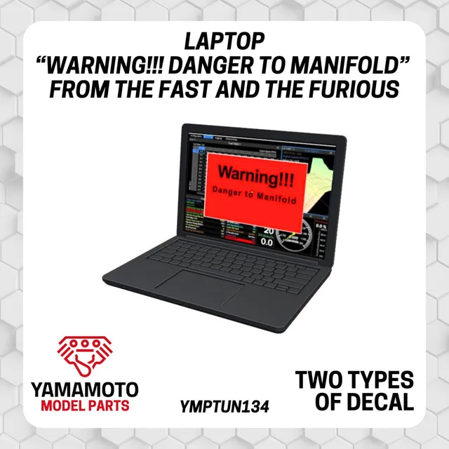 Yamamoto Model Parts Laptop Warning notebook resin