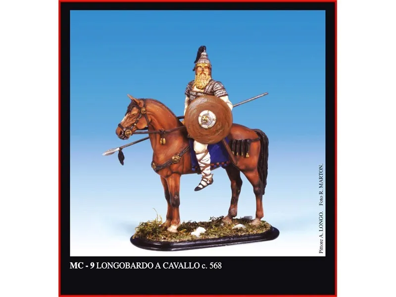 Friulmodel MC-9 Longobardo a Cavallo figurka jezdce na koni