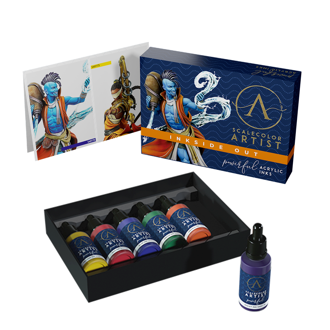 Scale75 Inkside Out + Aquarius sada barev s figurkou