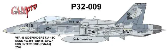 CAM Decals Cam Pro P32-009 obtisky 1/32 F/A-18C VFA-86