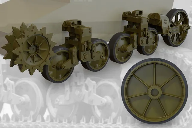 Fury Models F35015 M5A1 M8 sada podvozku late 1:35