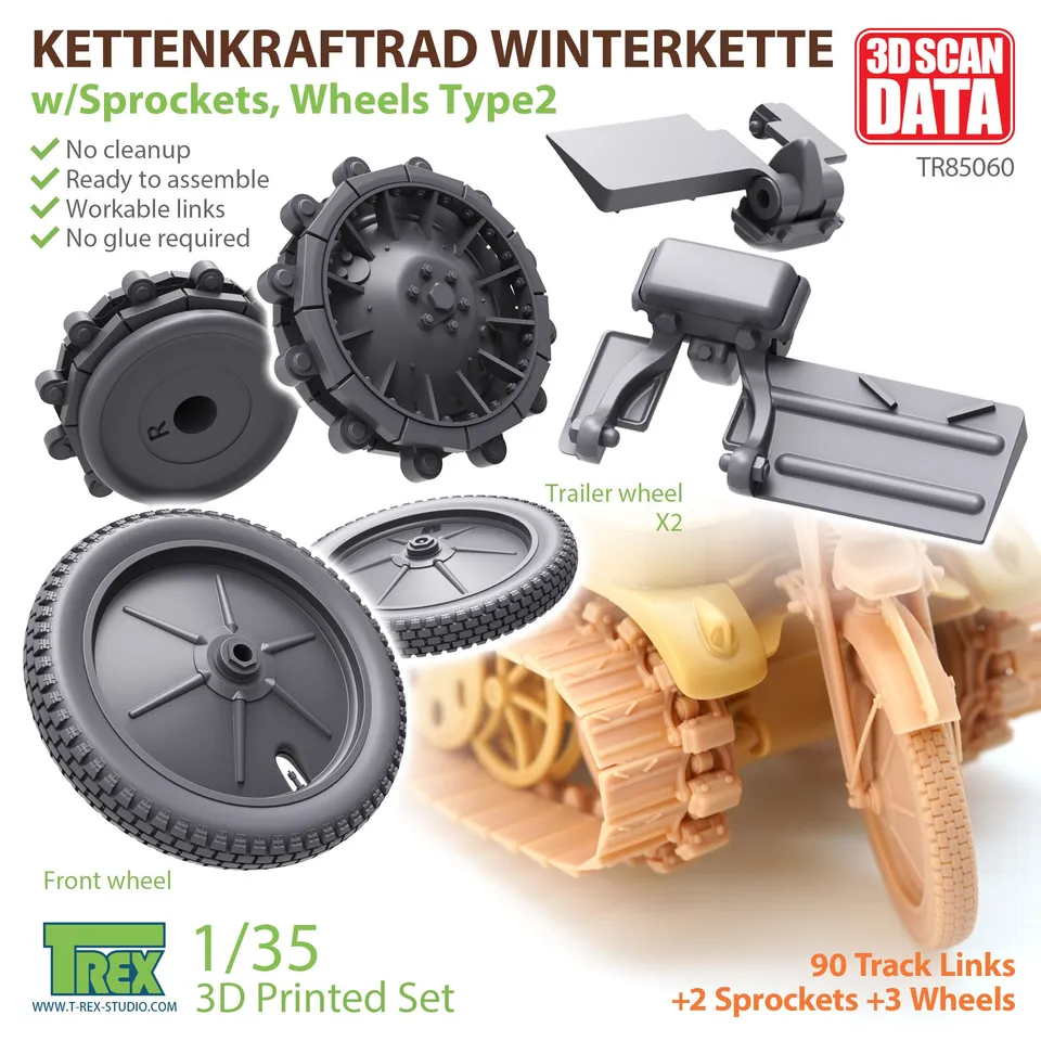 T-Rex Studio TR85060 pásy Kettenkrad Winterkette 1/35 typ 2