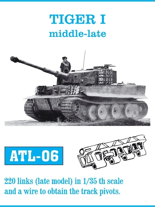 Friulmodel ATL-006 Tiger I kovové pásy 1/35 220 článků