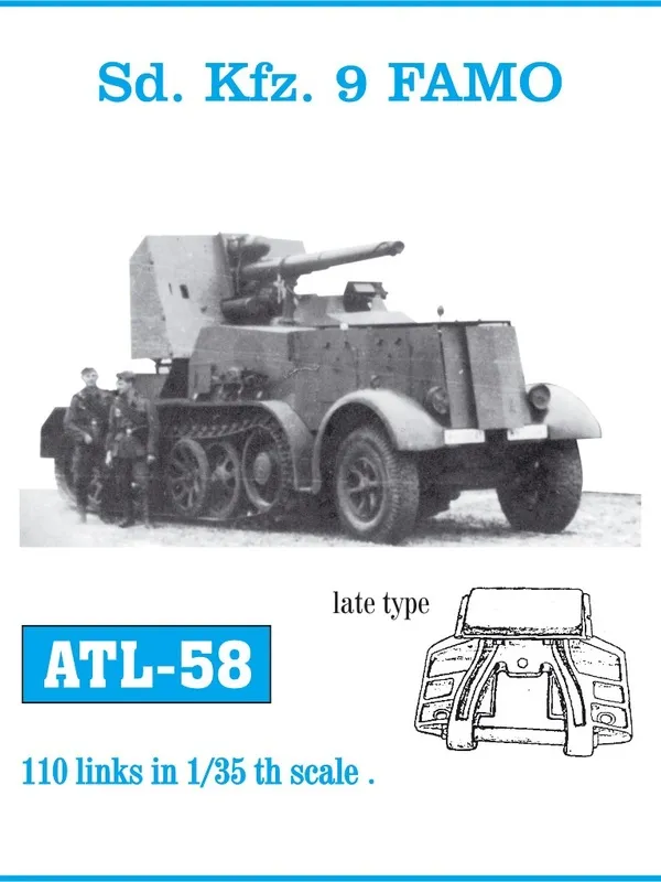 Friulmodel ATL-058 Sd.Kfz.9 FAMO kovové pásy 1/35