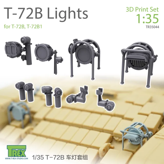 T-Rex Studio T-72B Lights Set doplňková sada 1/35 čiré díly