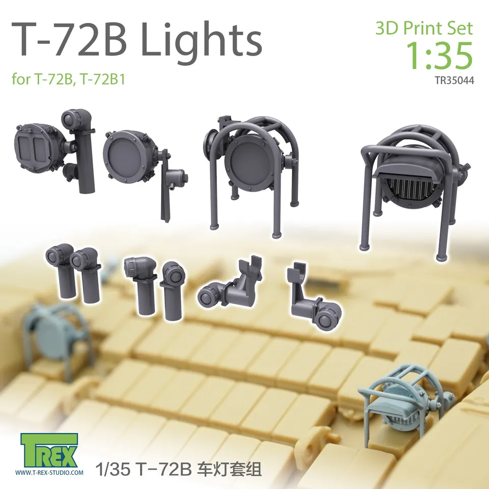 T-Rex Studio T-72B Lights Set doplňková sada 1/35 čiré díly