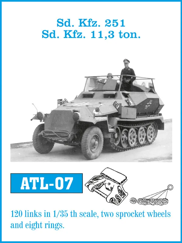 Friulmodel ATL-007 Sd.Kfz.251 kovové pásy 1/35, 120 článků