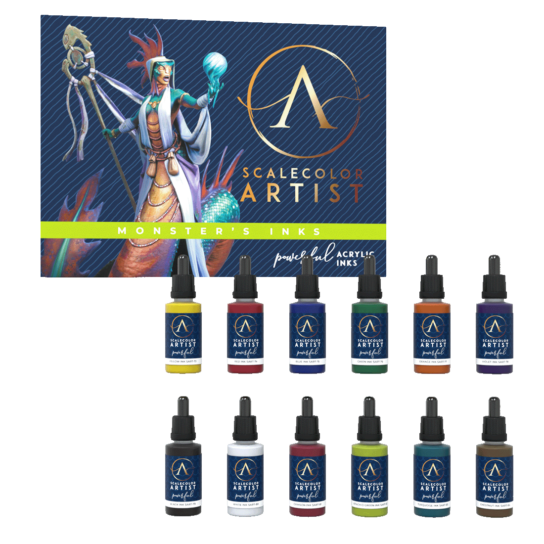 Scale75 Scalecolor Artist Monster's Ink inkousty sada
