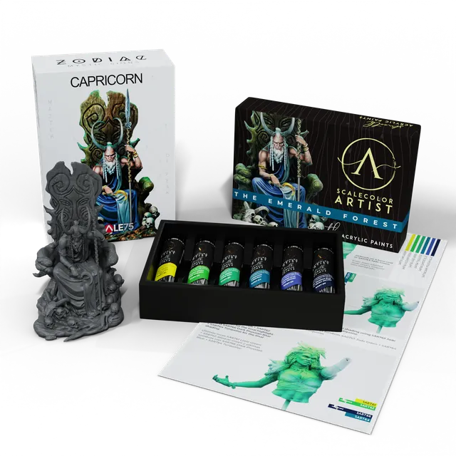 Scale75 Emerald Forest + Capricorn sada barev s figurkou