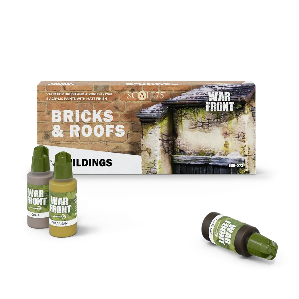Scale75 Warfront Bricks & Roofs sada barev 8 ks matná