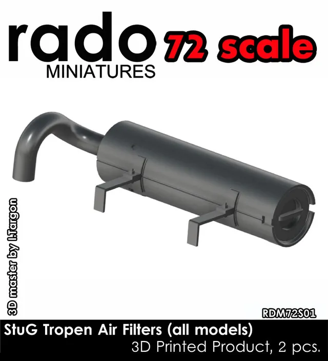 Rado Miniatures RDM72S01 vzduchové filtry StuG 1/72