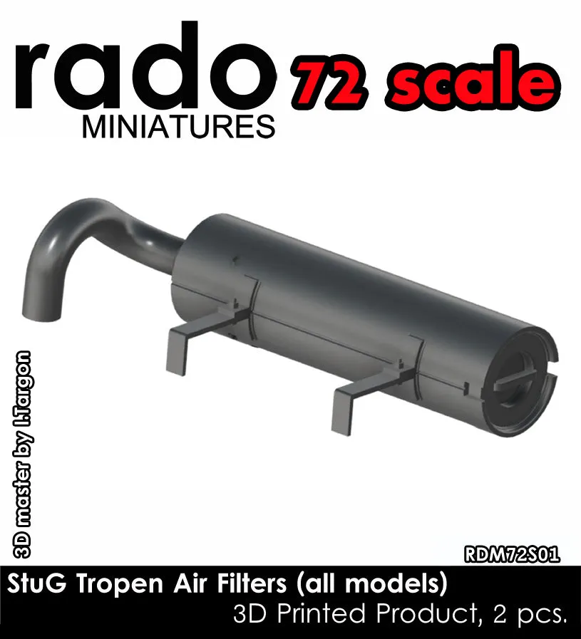 Rado Miniatures RDM72S01 vzduchové filtry StuG 1/72