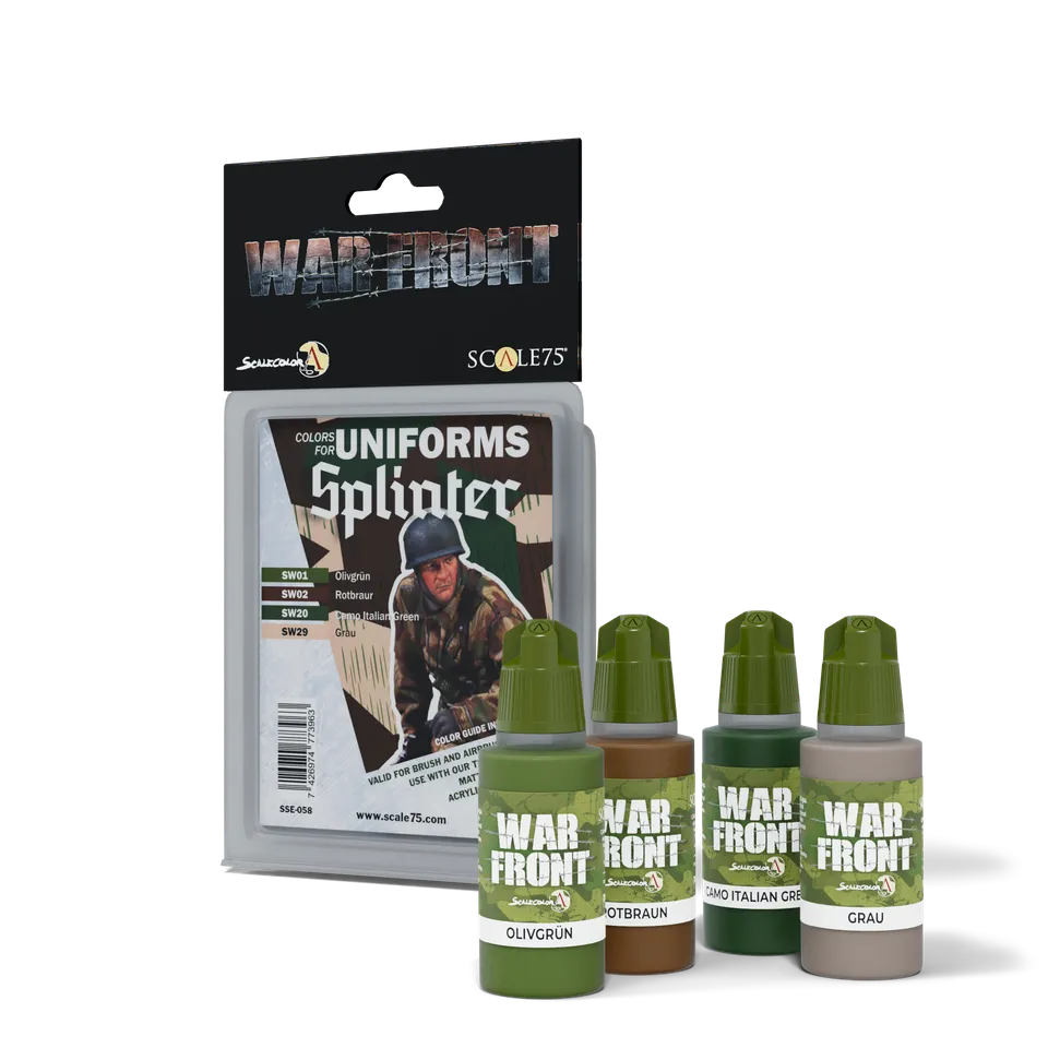 Scale75 Warfront Splinter sada akrylových barev 4 ks maskáčová